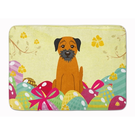 Carolines Treasures Easter Eggs Border Terrier Machine Washable Memory Foam Mat BB6039RUG